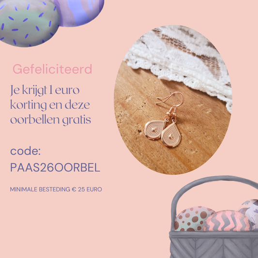 Gouden druppel oorbellen met chique bamboe details