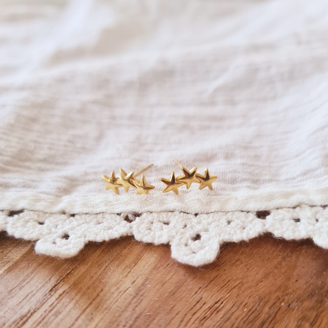 Stekertjes met 3 sterretjes goud of zilver