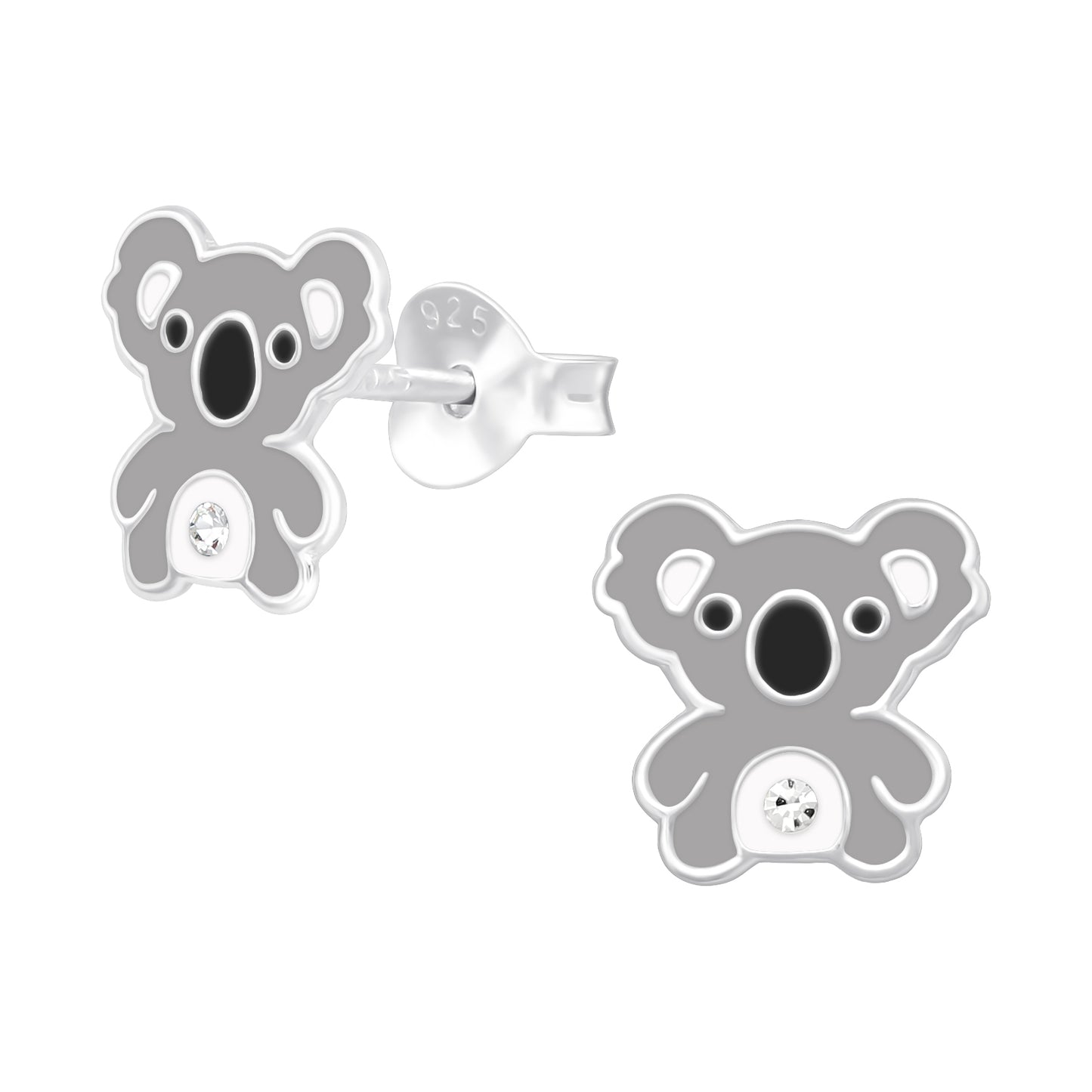 Kinderoorbellen koala 925 sterling zilver