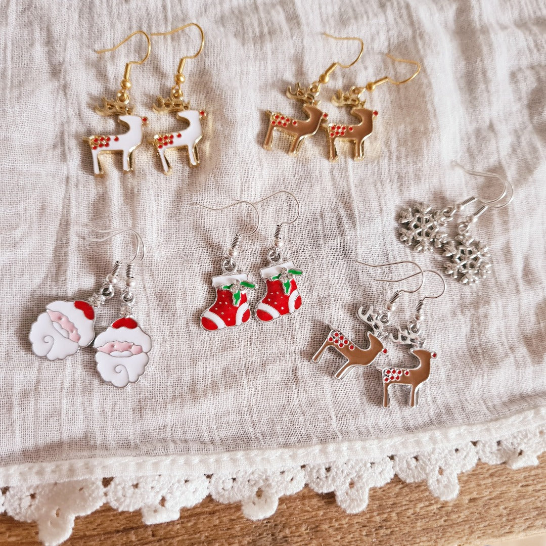 Kerst oorbellen sneeuwvlok zilver