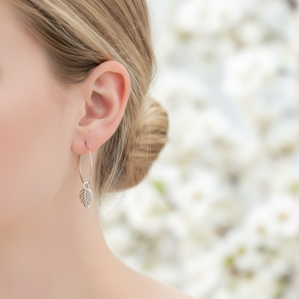 Zilver ringen klein blaadje