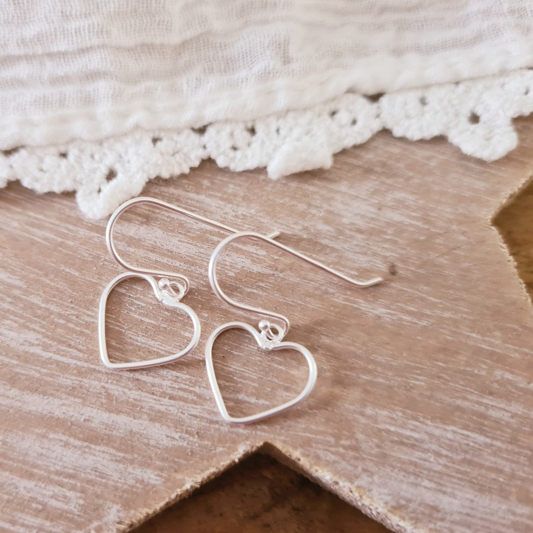 925 sterling zilveren oorbellen met hartje