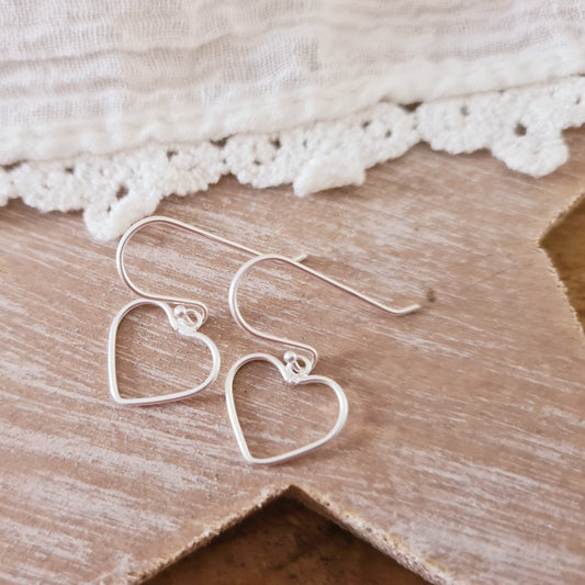 925 sterling zilveren oorbellen met hartje