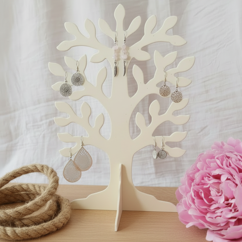 houten boom oorbellendisplay voor oorbellen opslag