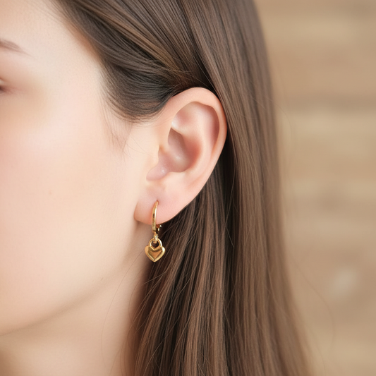 Gouden ringetjes met hartje