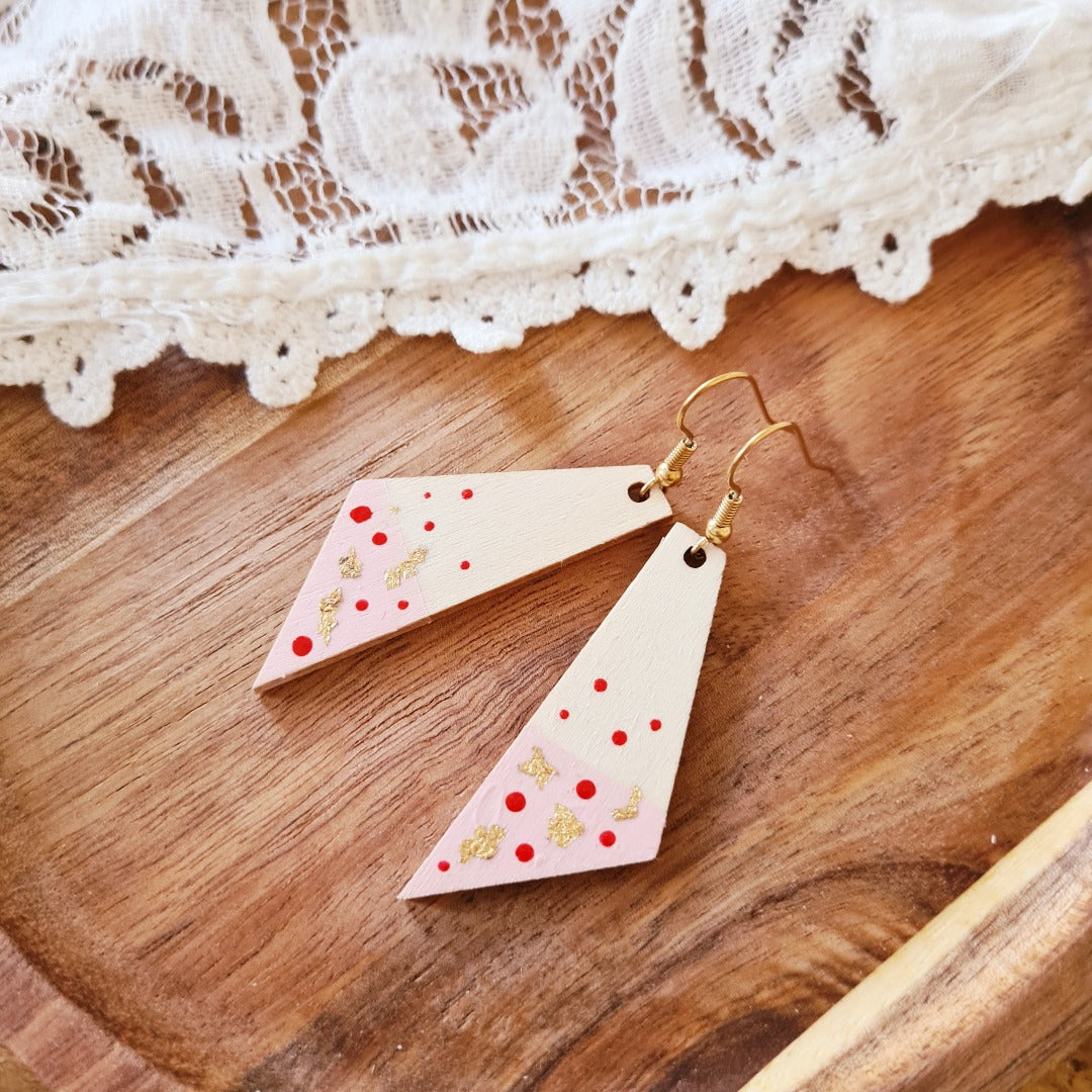 houten one of a kind oorbellen