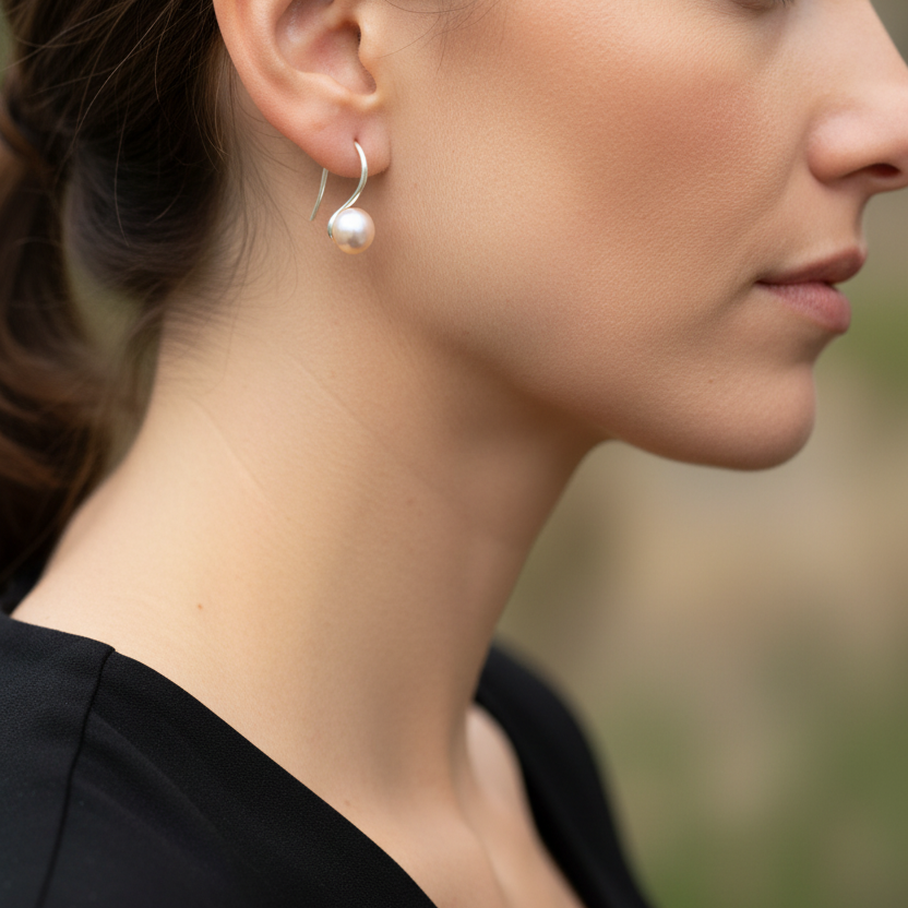 Roze parel geen oog simpele achtergrond