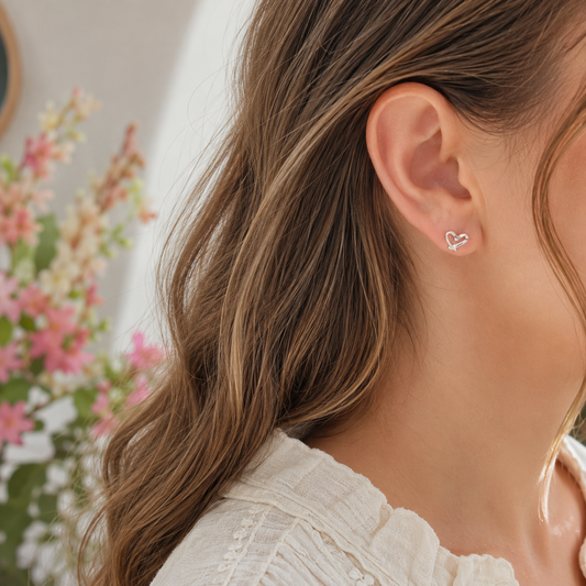 speelse hartjesstekers van gerhodineerd sterling zilver