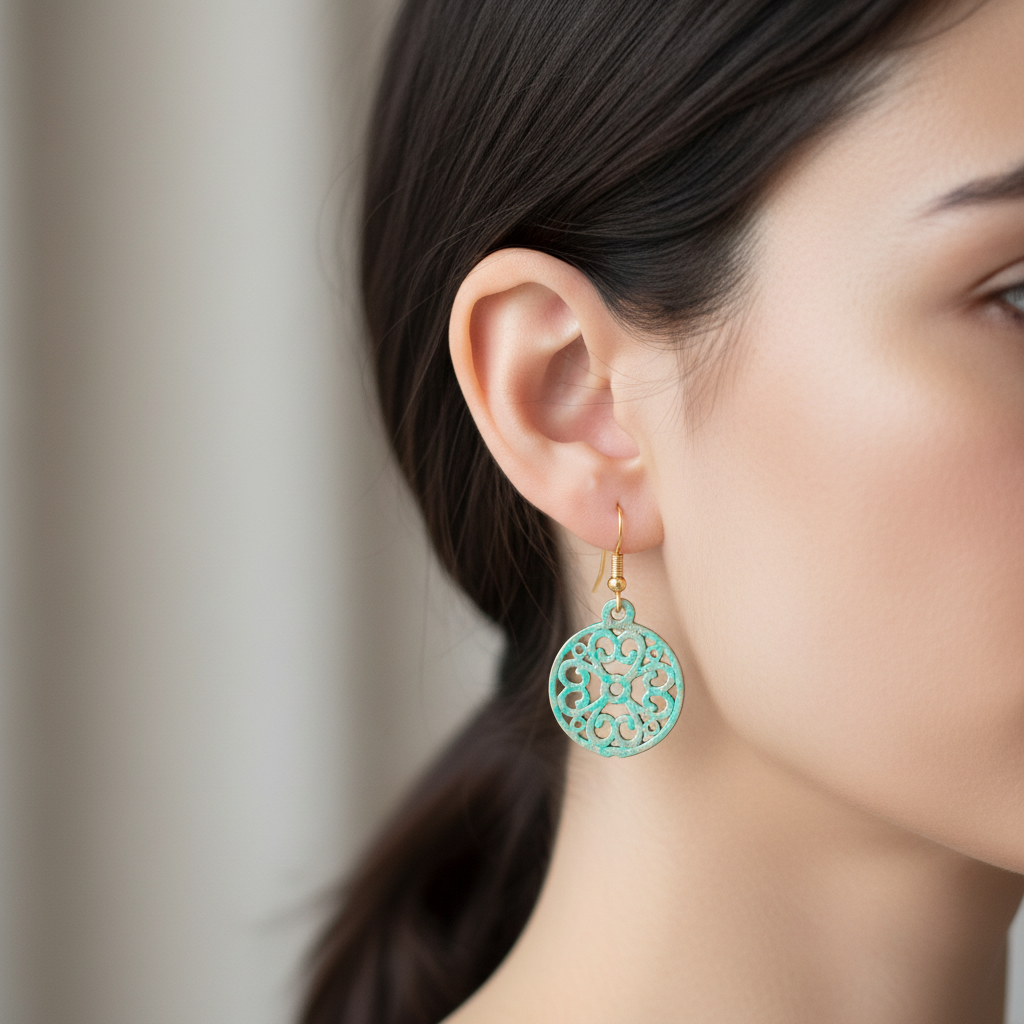 Turquoise oorbel profielfoto
