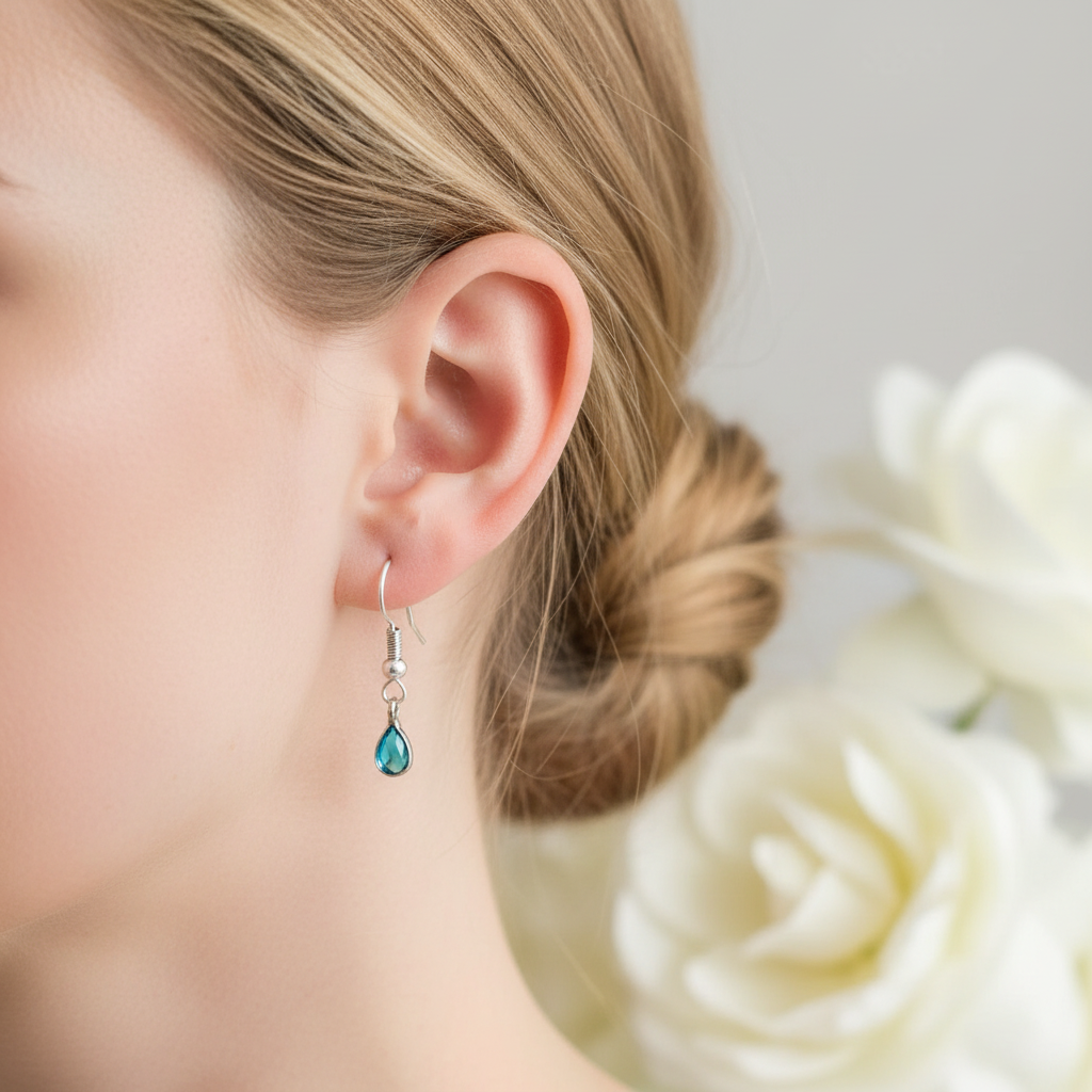 Zilver blauwe druppel minuscuul