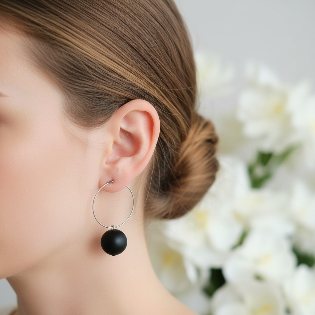 Zilver matte zwarte onyx ringen