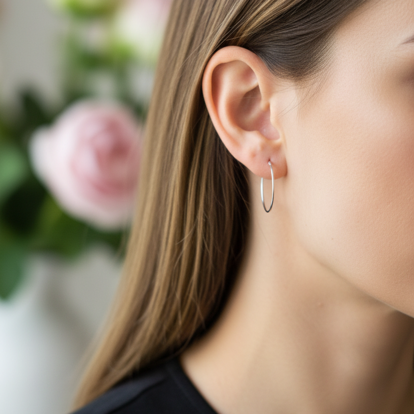 Zilveren basis ringen 2,2 cm - geen oog