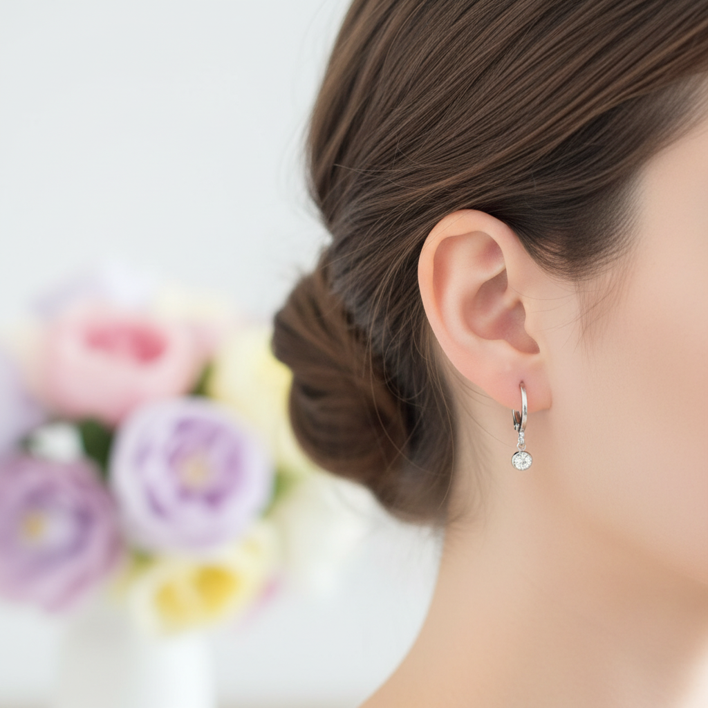 Zilveren oorbellen nieuwe foto